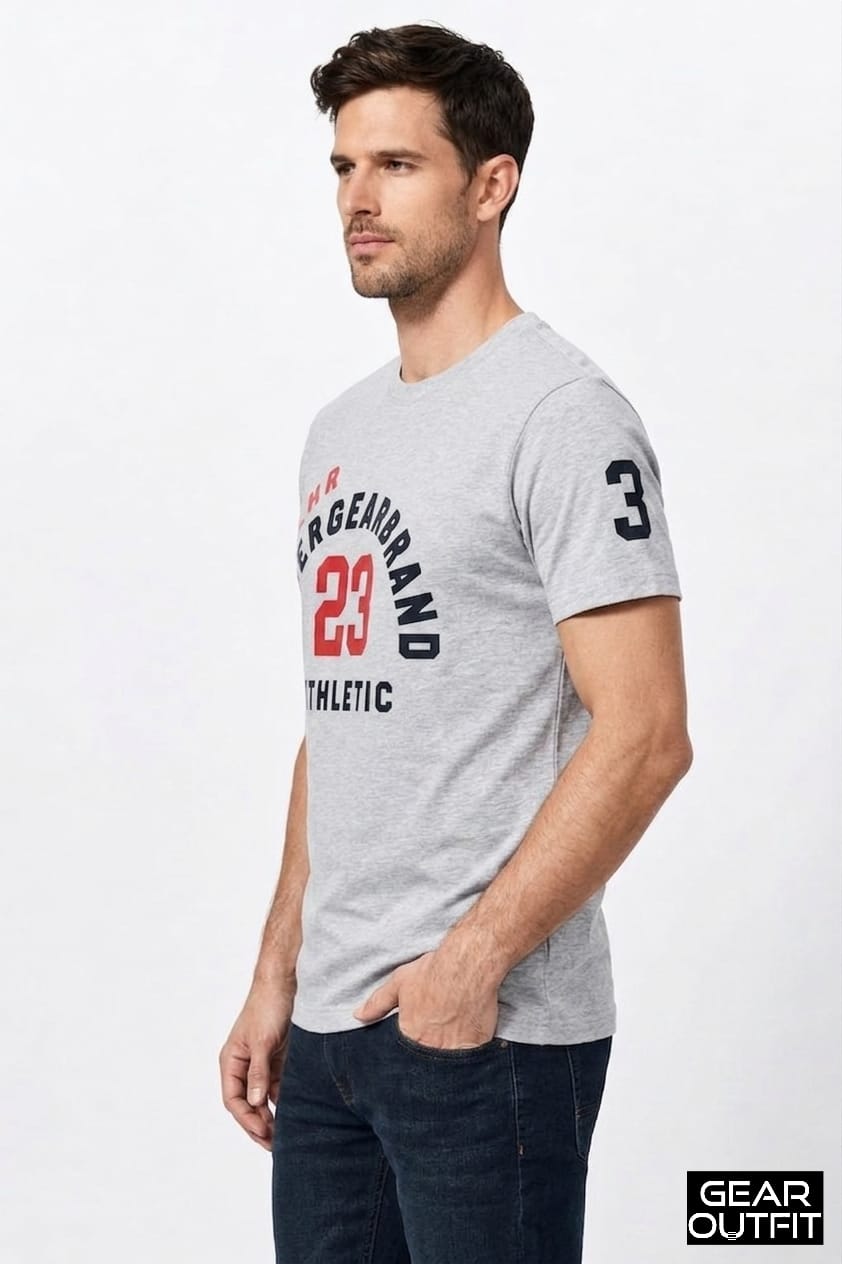 Men Printed Round Neck Shirt