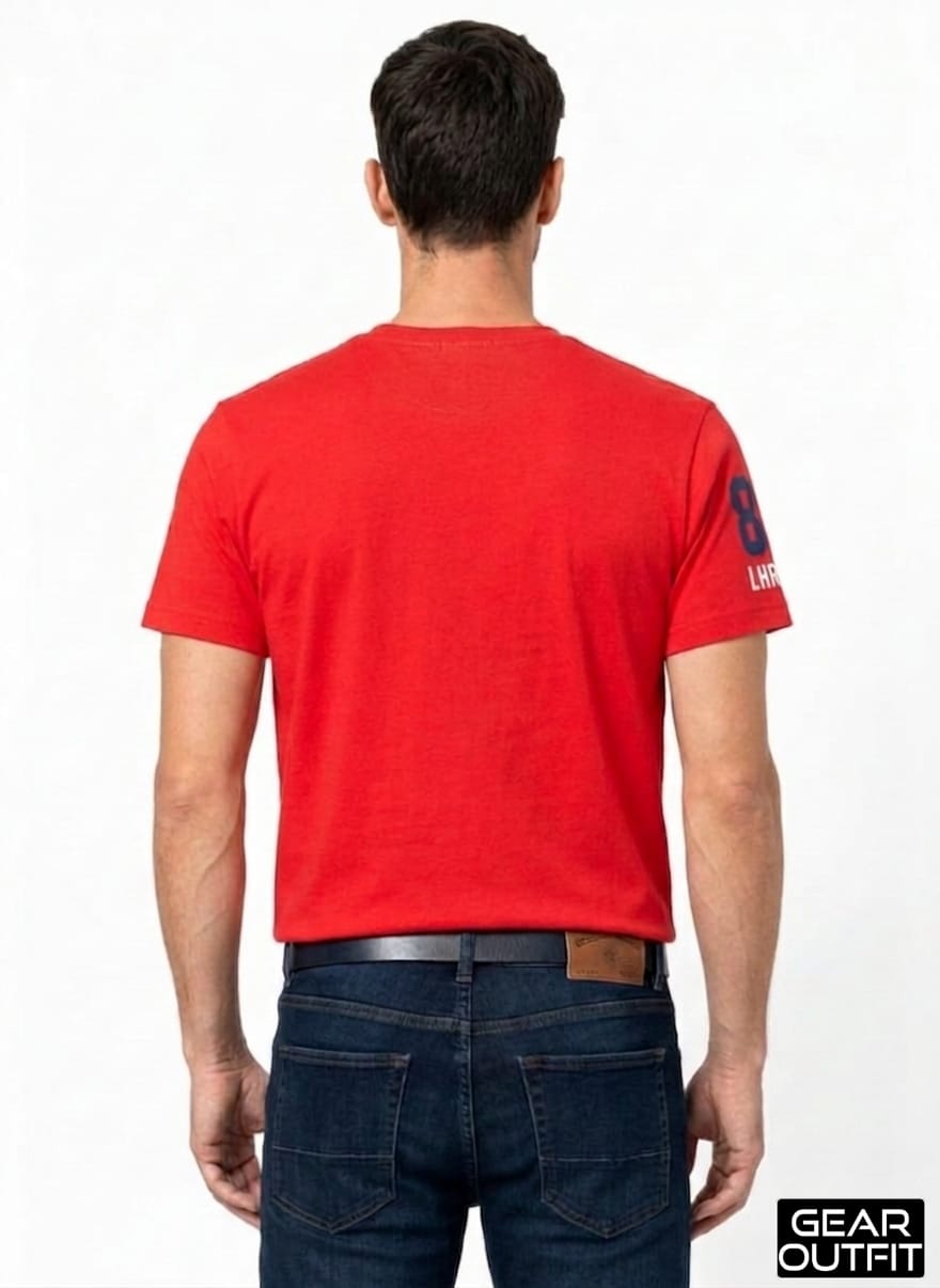 Men Printed Round Neck Shirt