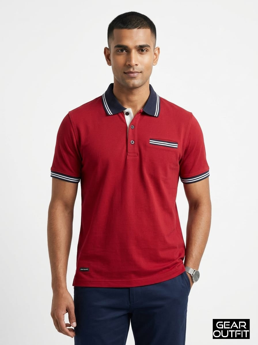Men Panel Polo Shirt