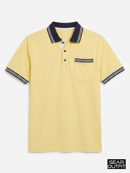 Men Panel Polo Shirt
