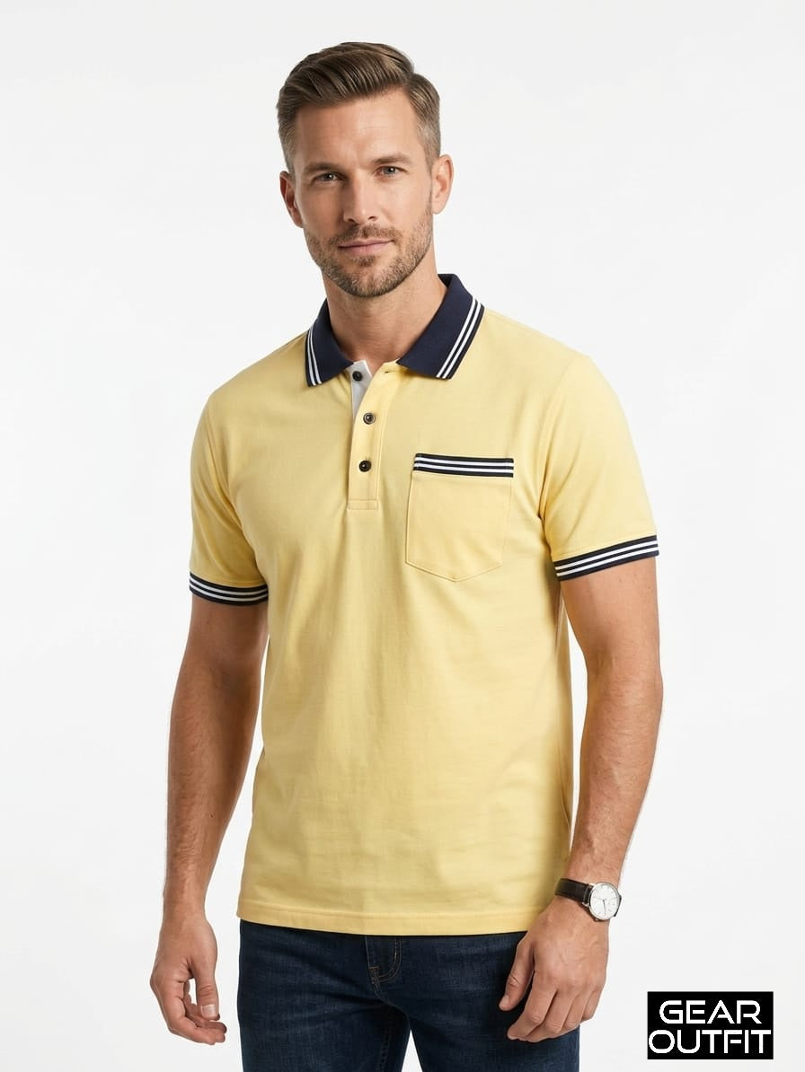 Men Panel Polo Shirt