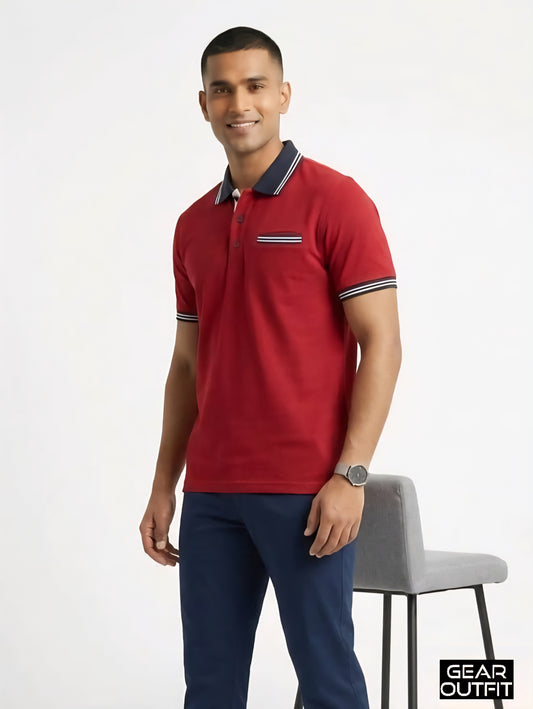 Men Panel Polo Shirt