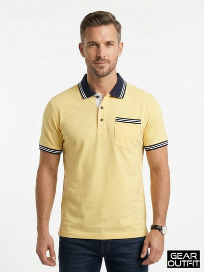 Men Panel Polo Shirt